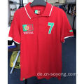 Portugal Flag Patched Herren Kurzarm Polo-Shirts